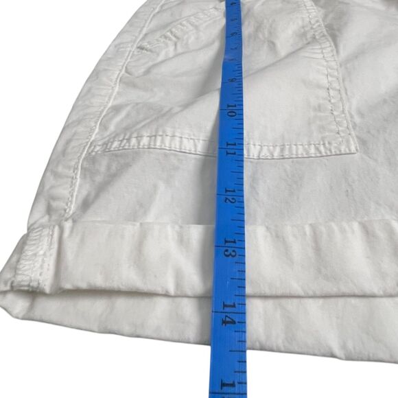 Sanctuary Women's White Flat Front Slash Pockets Rolled Cuff Cargo Shorts Sz 10 - Picture 5 of 10